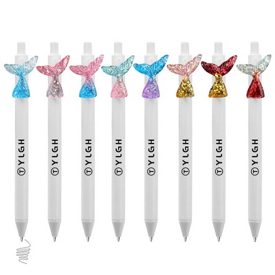 Click Activated Pen With Dual Color Fish Tail