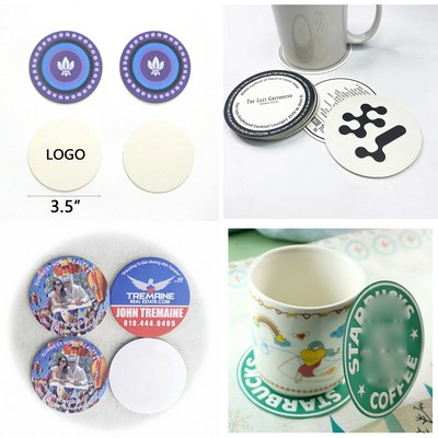 3.5" Round Absorbent Paper Coasters