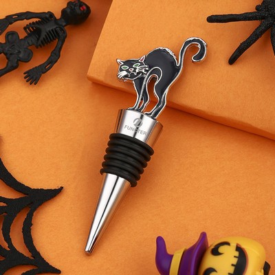 Black Cat Wine Stopper