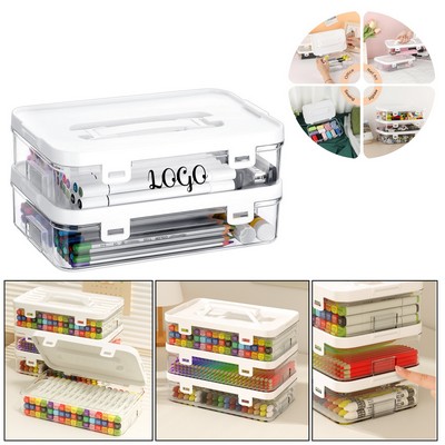 Clear Stackable Storage Box With Handle