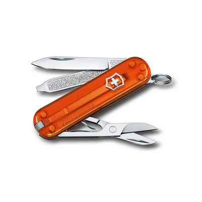 Classic SD 7 Function Swiss Army Knife - Fire Opal (Orange Translucent)