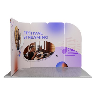 MagLock L-Shape Fabric Booth Display Kit E - 10'w x 8'h