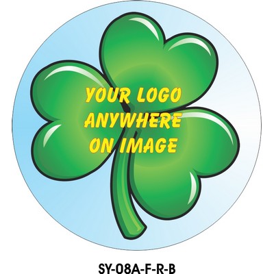 Shamrock Round Badge w/ Bar Pin (2 1/2" Diameter)