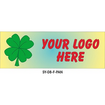 Four Leaf Clover Panoramic Metal Photo Magnet (1.625"x4.625")