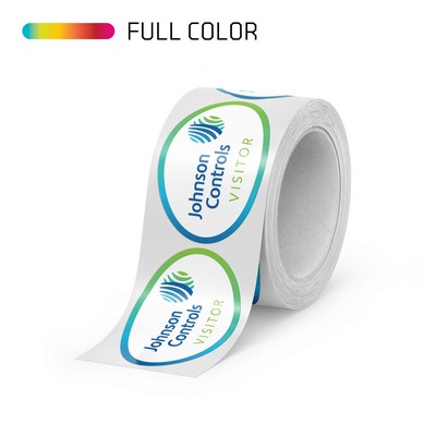 Full Color Oval Roll Label - Up to 13.01-17.00 Square Inches