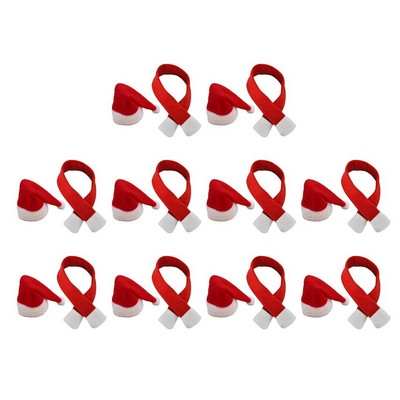 Christmas Bottle Scarf and Hat Decor 5pcs set