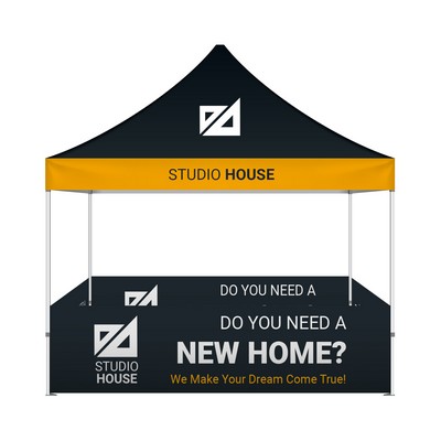 10' Aluminum Canopy Tent Package with Single-Sided Half Walls (All Sides)