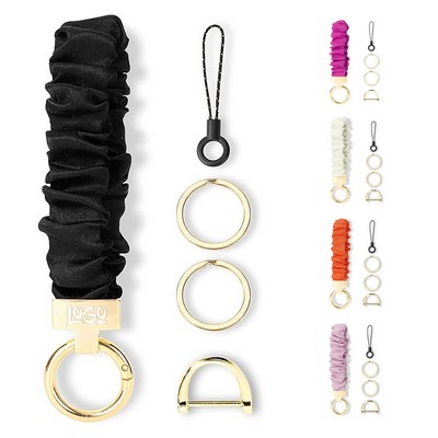 Stretchy Scrunchie Wristlet Keychain