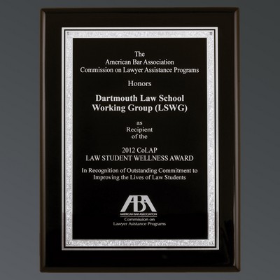 Ebony Piano Finish with Black Brass/Silver Florentine, Small (7"x9")