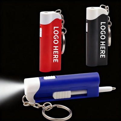 Illuminated Ballpoint Pen Keychain