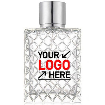 100ml Square Grids Carved Perfume Bottle