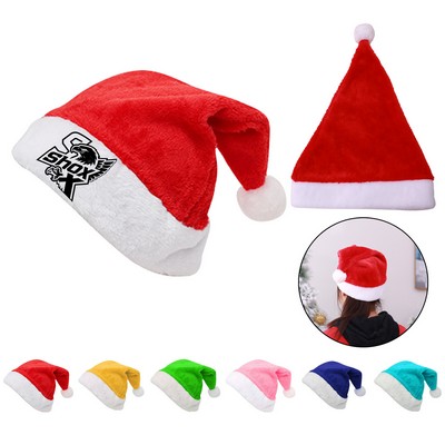 Premium Short Plush Christmas Hat