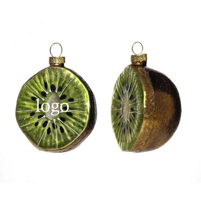 Kiwi Fruit Glass Ornament