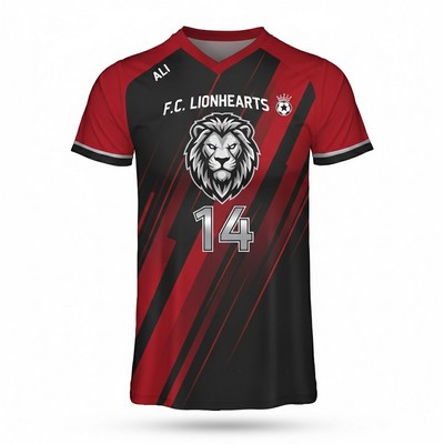 Custom Rib Neck Sublimated Soccer Jersey