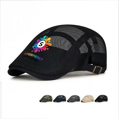 Summer's Vintage Vibe Mesh Beret Hat