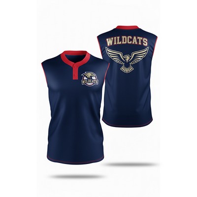 Men's and Kids' Sublimation 2-Button Sleeveless Baseball