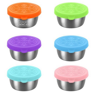 6PCS Stainless Steel Salad Sauce Containers