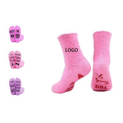 Coral Fleece Non-Slip Floor Socks