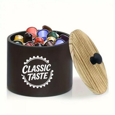 Wooden Coffee Bean Storage Jar