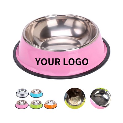 Stainless Steel Pet Bowl With Non-Slip Base