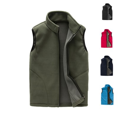 Autumn Winter Men Polar Fleece Vests