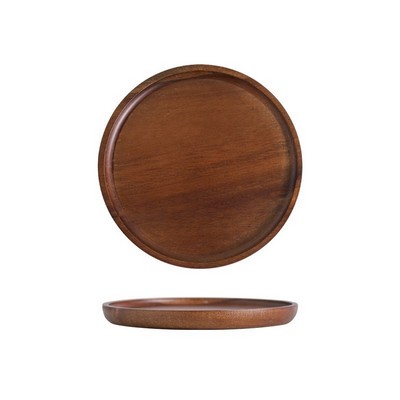 8" Wood Round Serving Tray