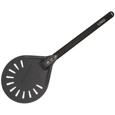 7/8/9/10" Round Perforated Anodized Pizza Peel with Short Handle