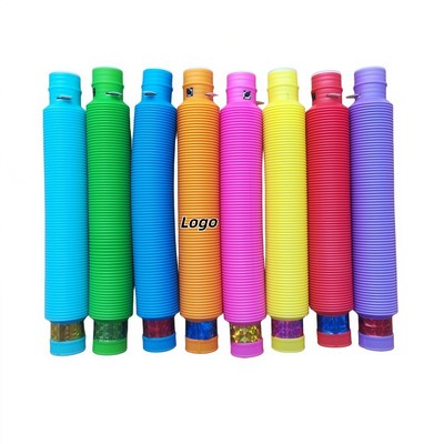 LED Light Up Pop Tube Sensory Stretch Toy for Stress Relief