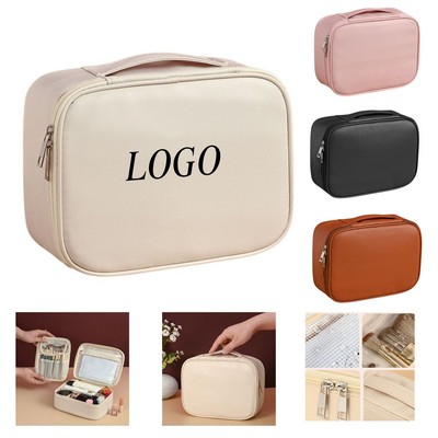 PVC Leather Makeup Bag Large Capacity Cosmetic Organizer