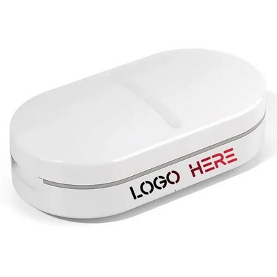 Compact Dual-Compartment Moisture-Proof Portable Pill Organizer Box