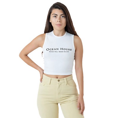 Baby Rib Sleeveless Crew Neck