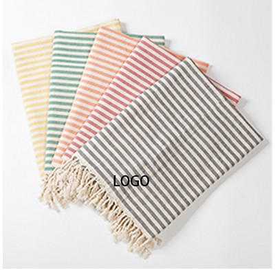 Cotton Twisted Fringe Turkish Beach Towel