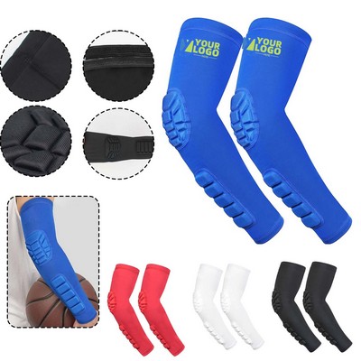 Padded Elbow Forearm Sleeves Compression Arm Protective Support