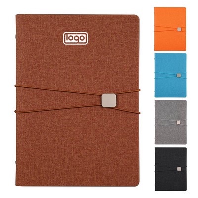 A5 PU Leather Elastic Buckle Notebook