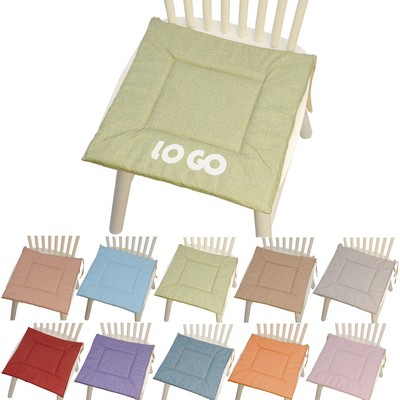 Breathable Linen Chair Cushion with Sponge Filling