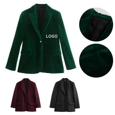 Women's Velvet Blazer