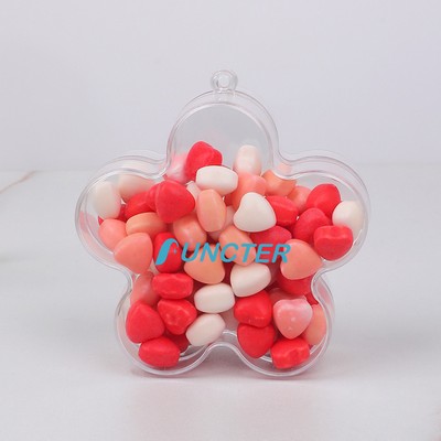 Flower Shaped Acrylic Fillable Ornaments DIY Christmas Ball