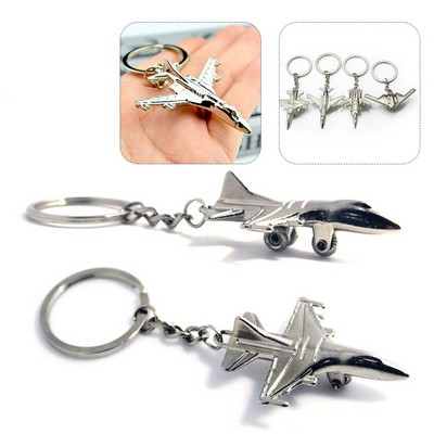 Aluminum Combat Plane Keyring