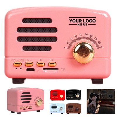 Vintage-Style Wireless Bluetooth Speaker