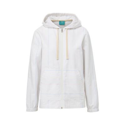Mood & Vibe™ Ladies Cotton Poplin Zip Hooded Jacket