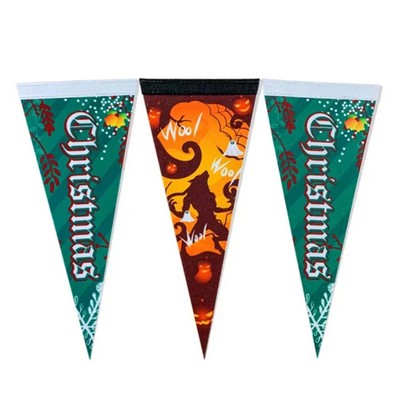 Full Color Printing Felt Pennant - 9" x 24"