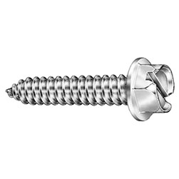 1 1/4" Slotted Hex Head License Plate Screw