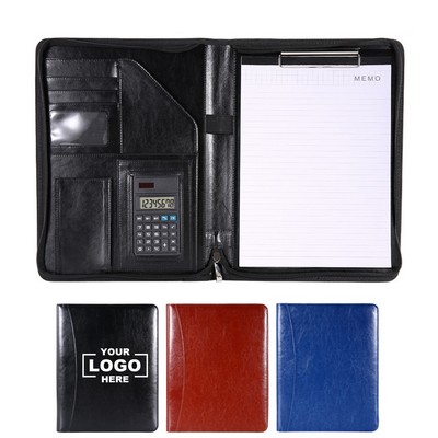 A4 Zipper Bag Multifunction Folder With Calculator