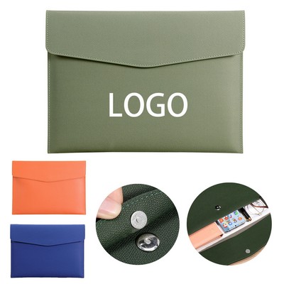 PU Leather A4 Handheld Folder
