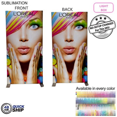 48Hr Quick Ship - Backlit LED Light Box SEG Floor Display Banner Kit, (40" x 80".)