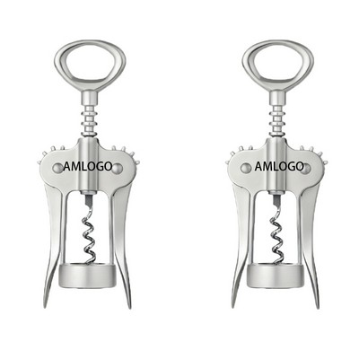Sleek Stainless Steel Winged Corkscrew