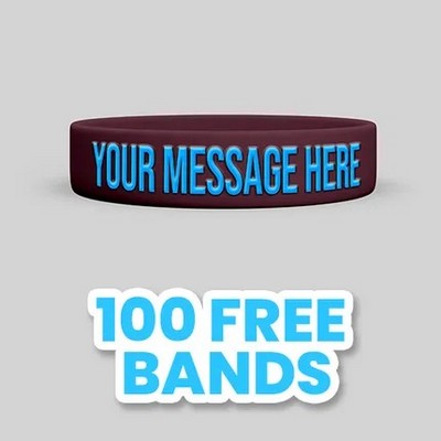 3/4'' Embossed Printed Wristband