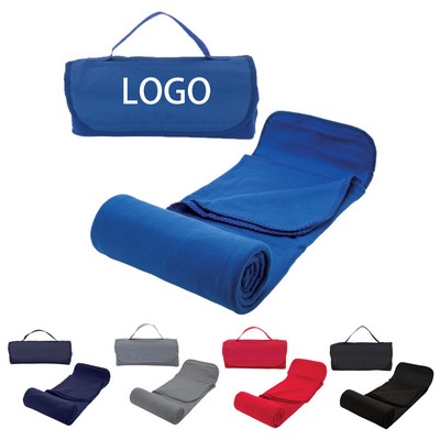 Roll - Up Fleece Travel Blanket