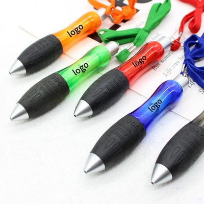 Press Retractable Round Ballpoint Pen W/ Comfort Grip