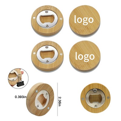 Magnetic Bamboo Bottle Opener & Fridge Magnet